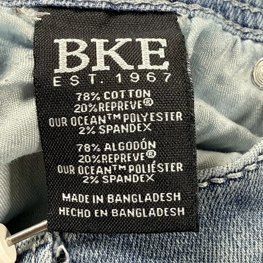 BKE Carter Boot Jeans Mens 30x30 Light Wash‎ Stretch Denim Bootcut Distressed